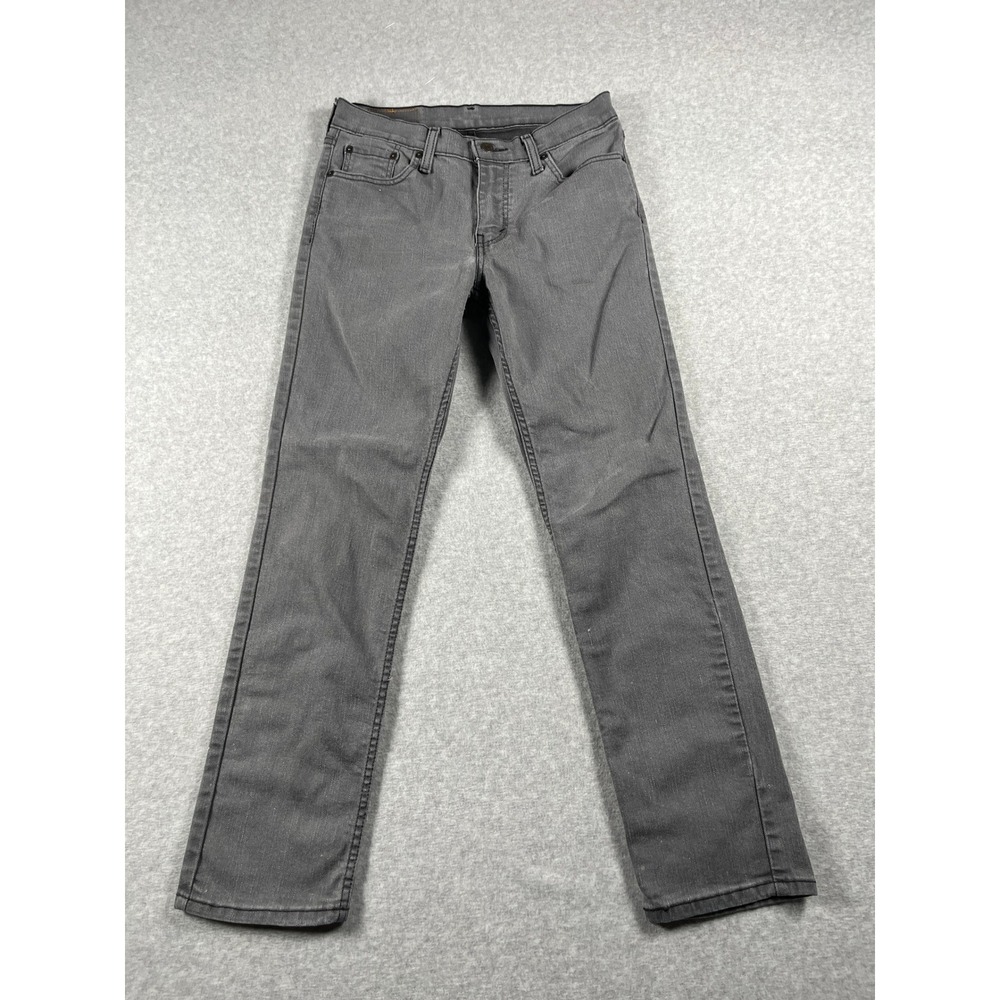 Levis 511 Jeans Mens 30x30 Gray Slim Fit Stretch Dark Wash Casual Denim